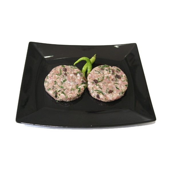 Hamburguesa de Pollo Ecológico con Espinacas y Queso